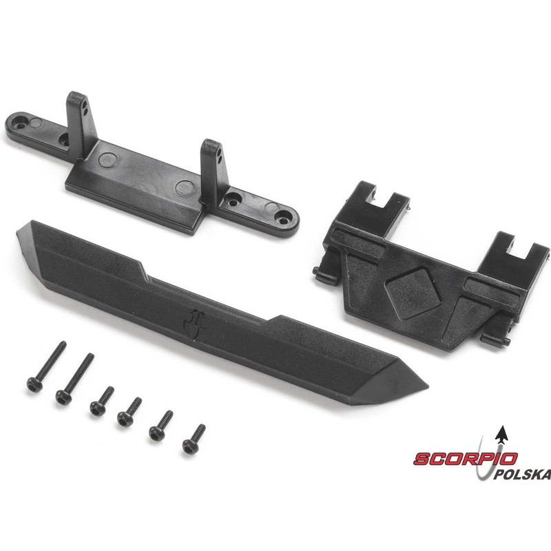 AXIAL zderzak przedni, zawiasy: SCX24 Jeep JT Gladiator