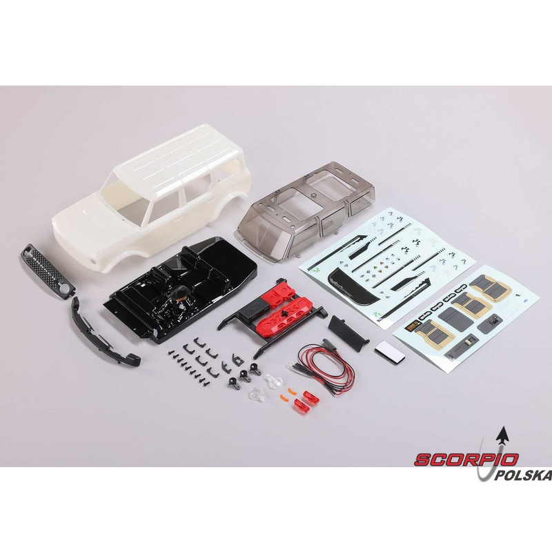 AXIAL karoseria Ford Bronco biała: SCX24