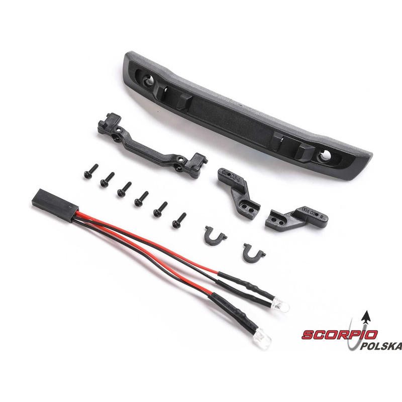 AXIAL zderzak przedni z LED: SCX24 Ford Bronco