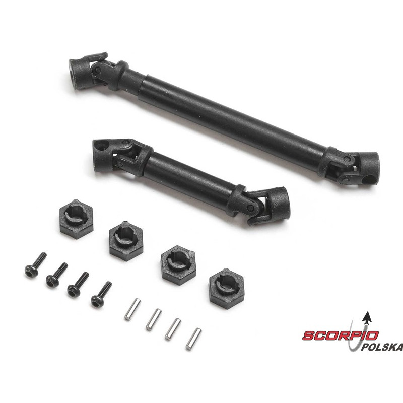 AXIAL zestaw wałów, krótkie i X-long: SCX24