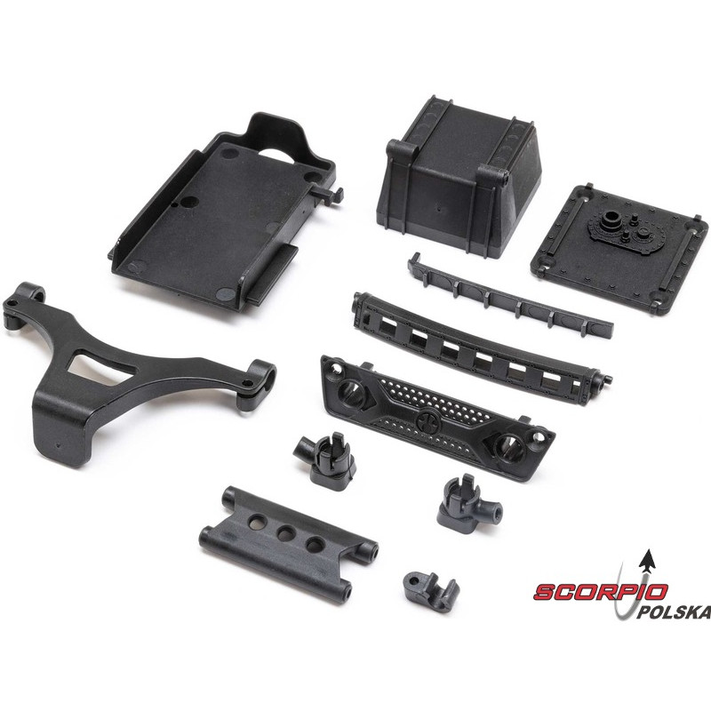AXIAL elementy klatki czarne: UTB18 Capra