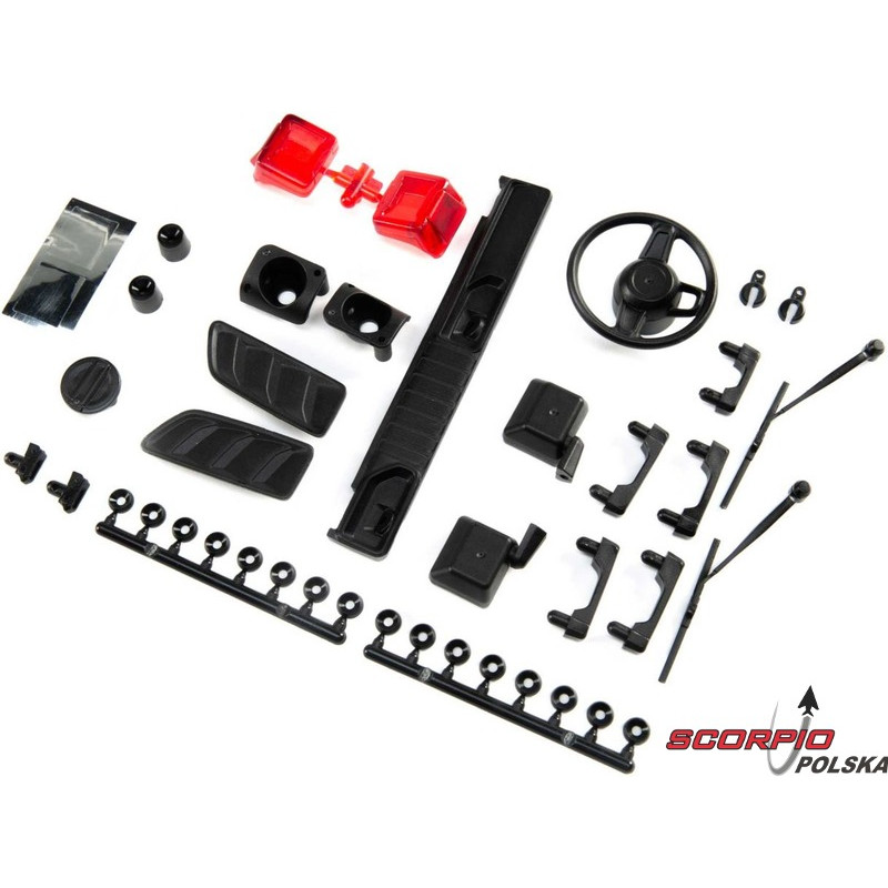 AXIAL makietowe elementy karoserii Jeep JLU: SCX10III