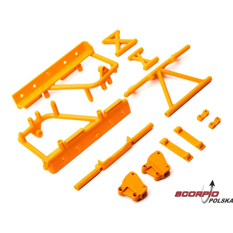 AXIAL wspornik ramy, łoże akumulatora pomaranczowe: RBX10