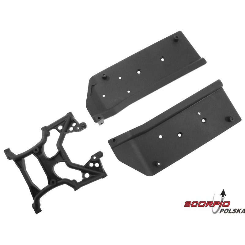 AXIAL ściana boczna podwozia, tylna belka: SCX10 III BC