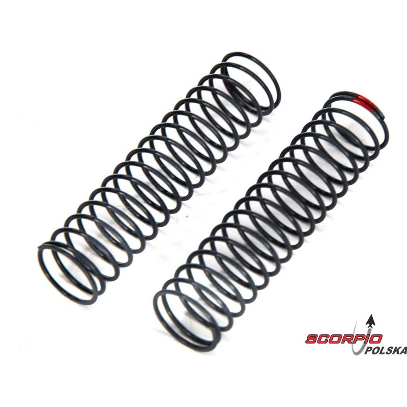 AXIAL sprężyna amortyzatora 13x62mm 1.3lbs/in czerwona Soft (2)