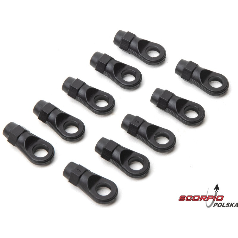 AXIAL końcówka cięgien prosta M4 (10): RBX10