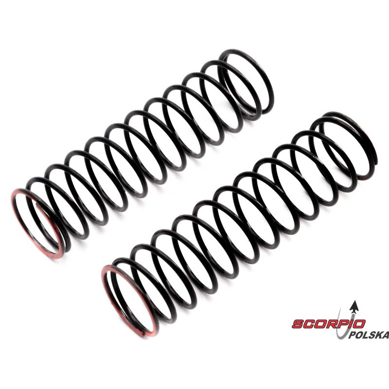 AXIAL sprężyna amortyzatora 100mm 4.0 czerwona (2): SCX6