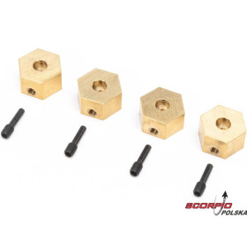 AXIAL piasta sześciokątna mosiądz 12mm (7g) (4): UTB18 Capra