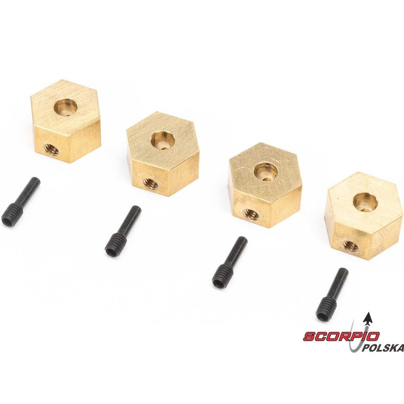 AXIAL piasta sześciokątna mosiądz 12mm (7g) (4): UTB18 Capra