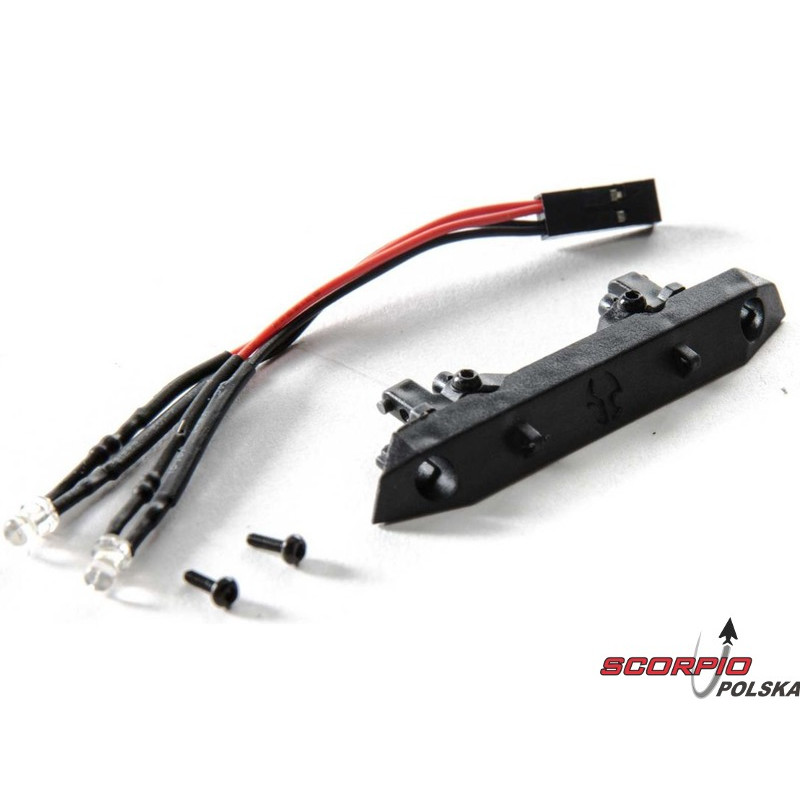 AXIAL Zderzak przedni CRC z LED: SCX24