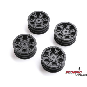 AXIAL felga 1.0 Ford Bronco czarna (4): SCX24