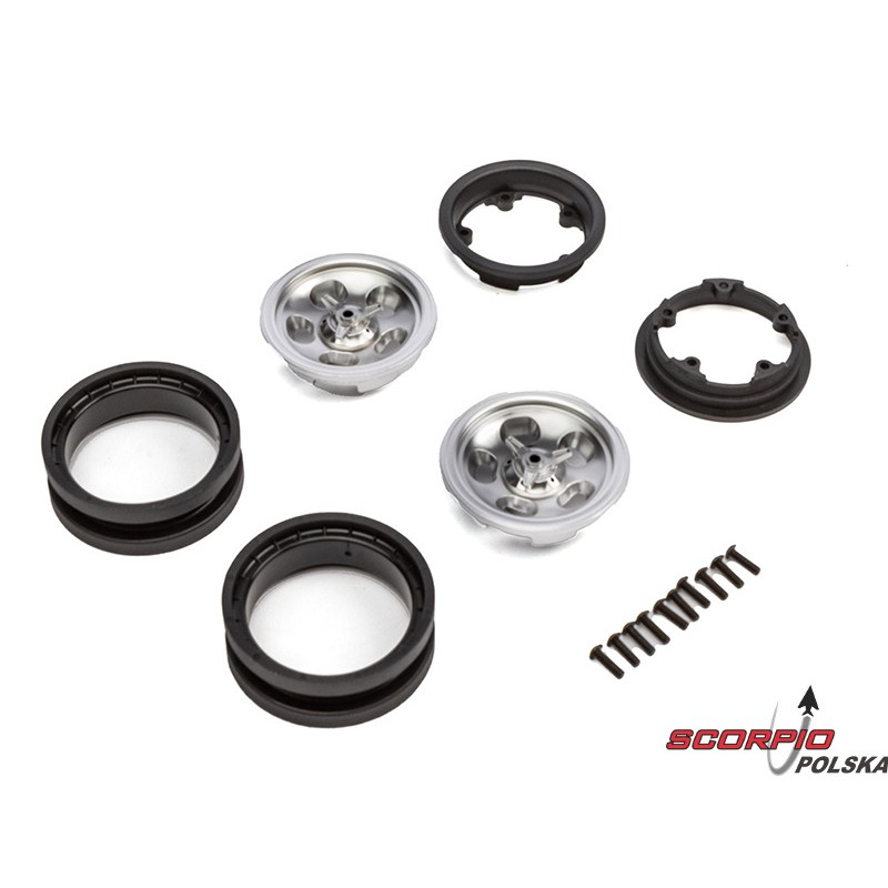 AXIAL felga 1.9 Retro Slot Beadlock, satynowa (2)