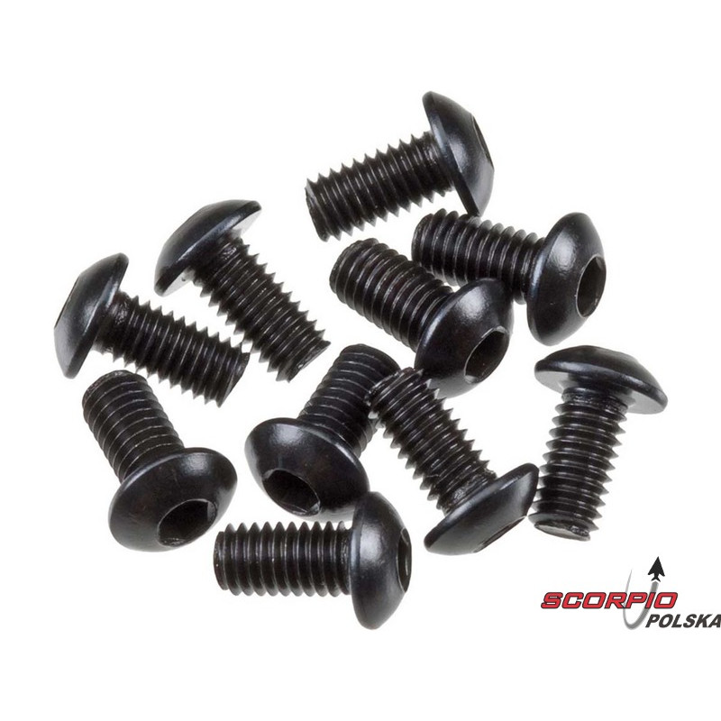 AXIAL AXA0113 Śruba BH M3x6mm czarna (10)