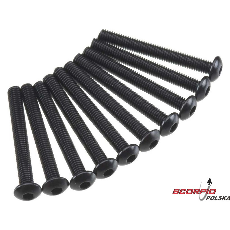 AXIAL AXA120  Śruba BH M3x25mm czarna (10)