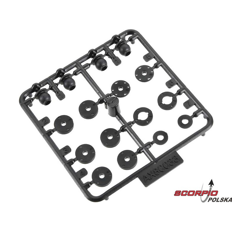 AXIAL AX80033 Elementy amortyzatora 10mm