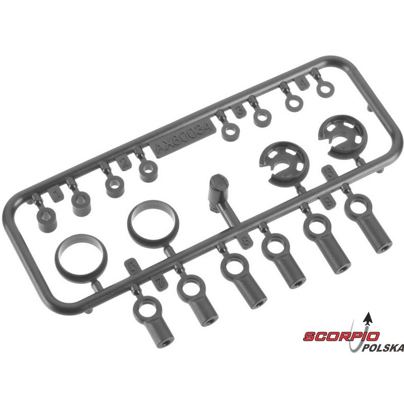 AXIAL AX80034 Elementy plastykowe amortyzatora 10mm