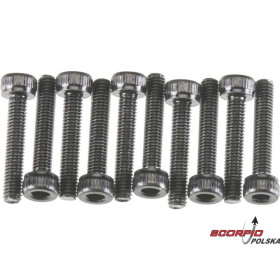AXIAL AXA087  Śruba CH M3x16mm czarna (10)