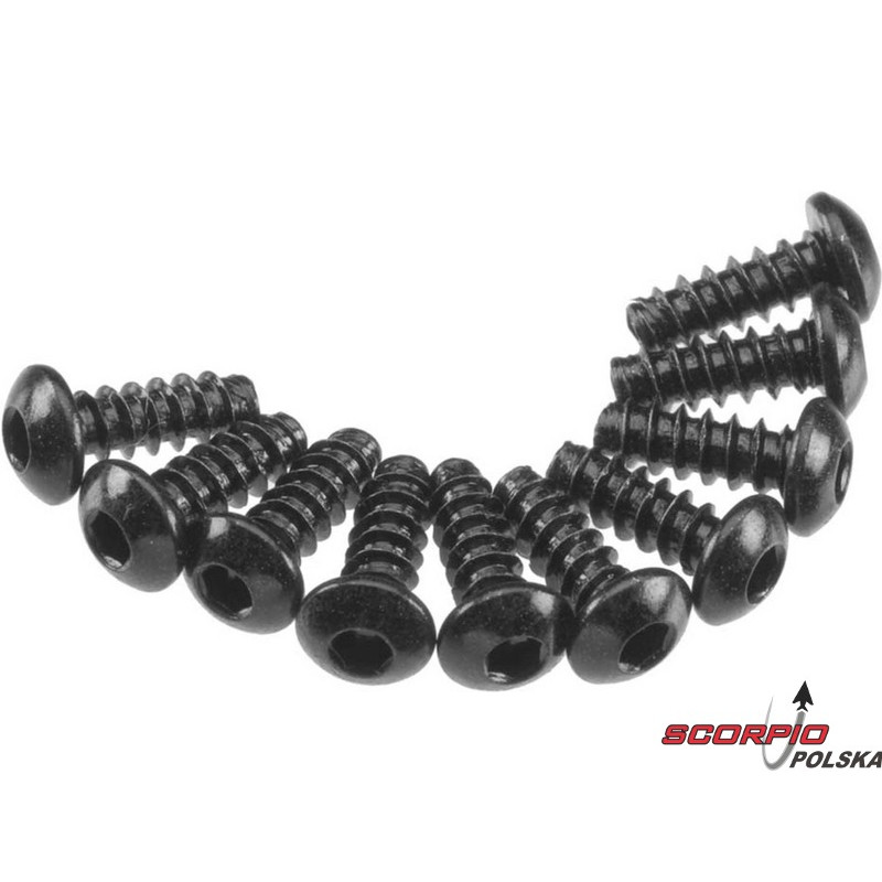 AXIAL AXA434  Śruba BH M3x8mm czarna (10)