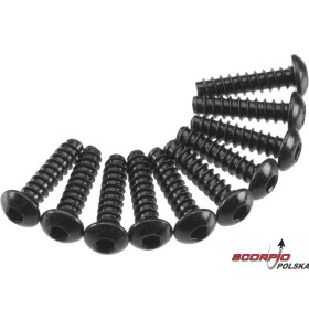 AXIAL AXA436  Śruba BH M3x12mm czarna (10)