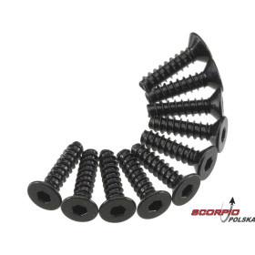 AXIAL AXA466  Śruba FH M3x12mm czarna (10)