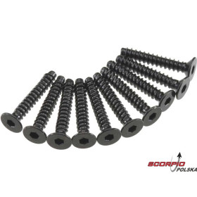 AXIAL AXA468  Śruba FH M3x18mm czarna (10)