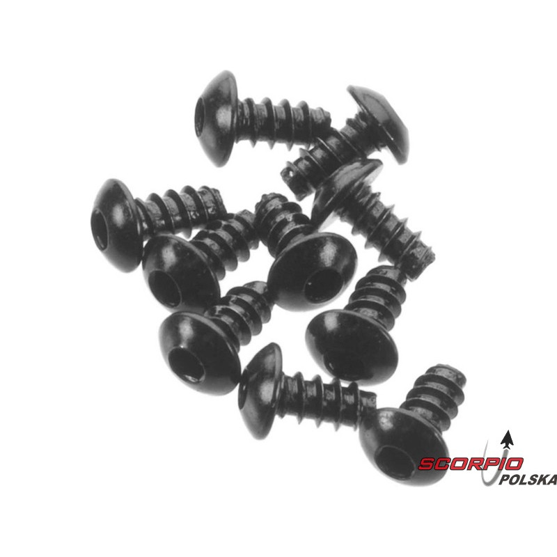 AXIAL AXA433  Śruba BH M3x6mm czarna (10)