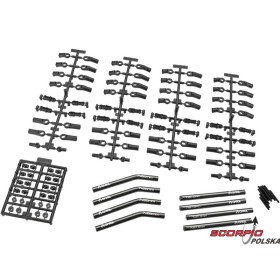 AXIAL AX30797 Wsporniki Stage 1 aluminium, z koncówkami