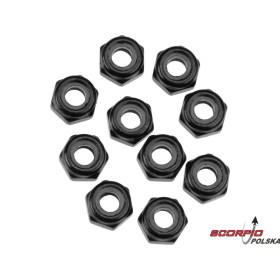AXIAL AXA1053 Nakrętka samokontrująca M3 czarna (10)