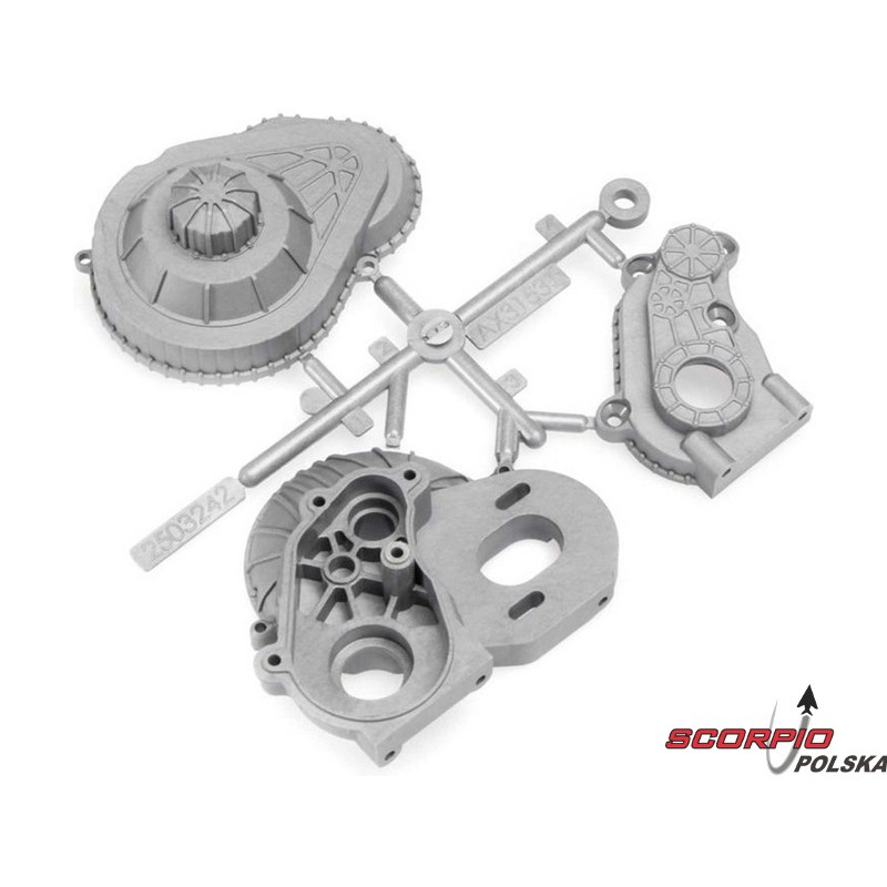 AXIAL AX31531 Obudowa przekładni srebrna LCX