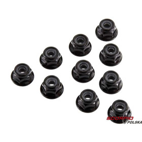 AXIAL AX31250 Nakrętka samokontrująca M4 radełkowana czarna (10)