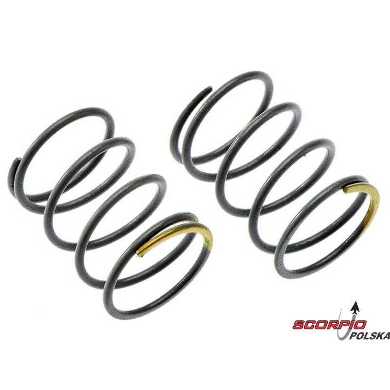 AXIAL AX30203 Sprężyna amortyzatora 12.5x20mm 6.53lbs/in żółta (2)