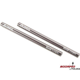 AXIAL AX30524 Rurka gwintowana 6x91mm aluminium szara (2)