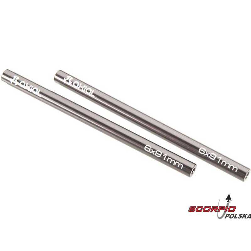 AXIAL AX30524 Rurka gwintowana 6x91mm aluminium szara (2)