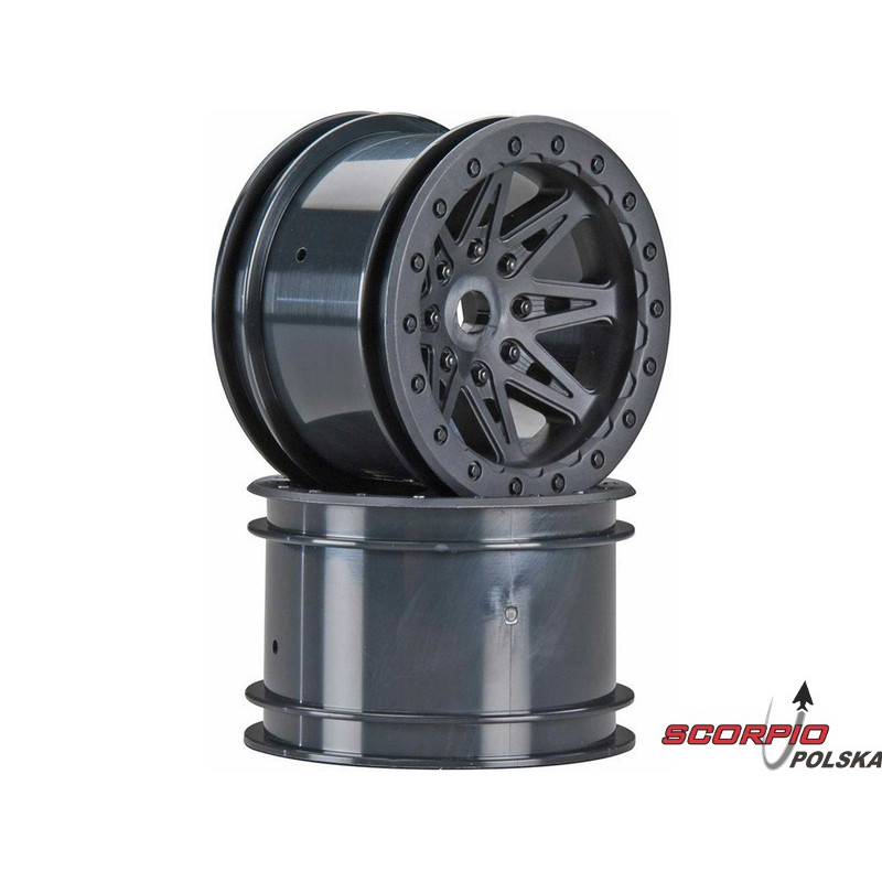 AXIAL AX08135 Felga 2.2 41mm Rebel Wheels czarna (2)