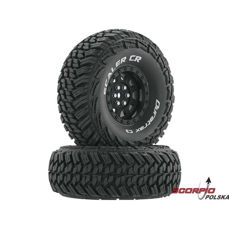 Duratrax Koło z oponą Scaler CR C3 1.9" Crawler czarne (2)