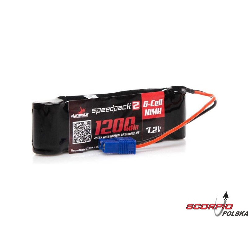 Dynamite NiMH Speedpack2 7.2V 1200mAH 6C EC3