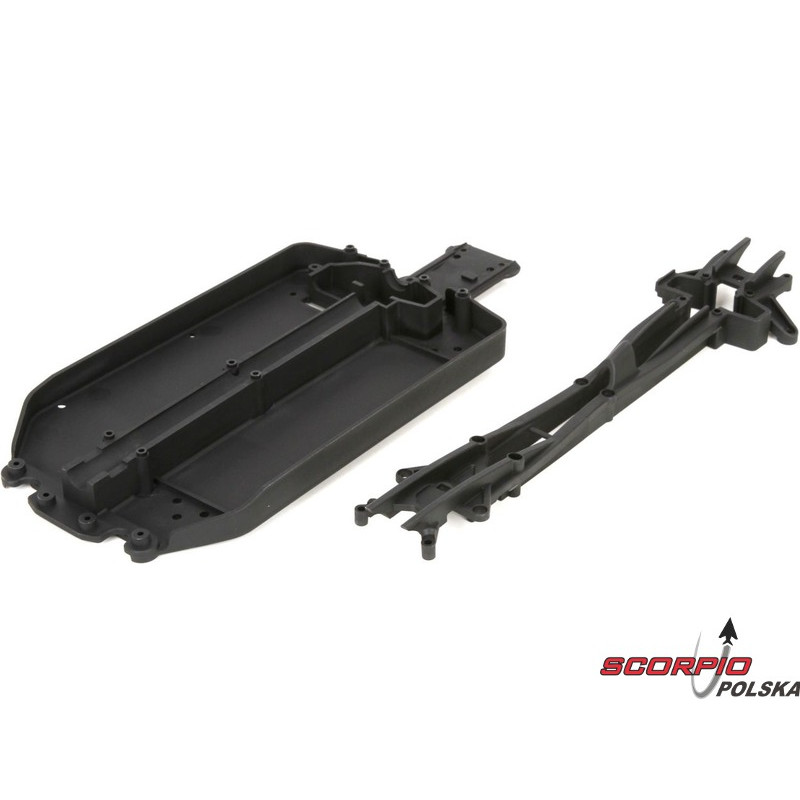 ECX 1:10 4WD-Płyta podw, górna część krótka (1)