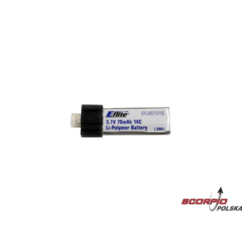 70mAh 1S 3.7V 14C Akumulator LiPol
