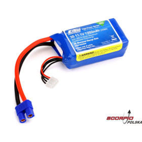 LiPol 1350mAh 3S 11.1V 30C, 13AWG EC3