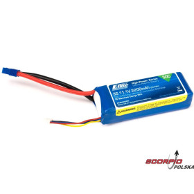 2200mAh 3S 11.1V 50C LiPol; 13AWG EC3
