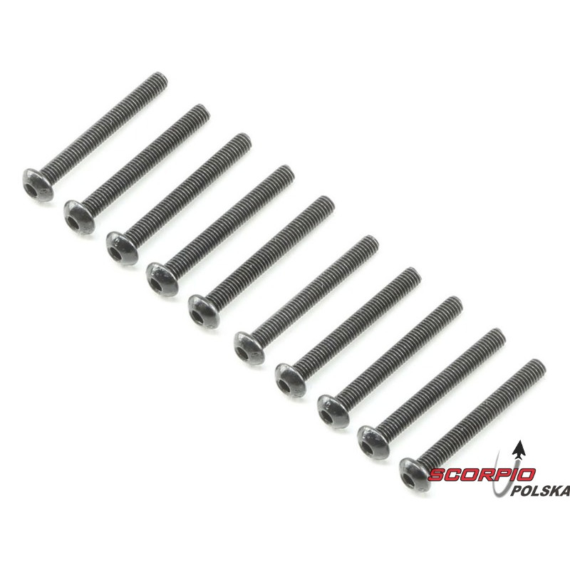 Losi Śruba Button Head M3x25mm (10)