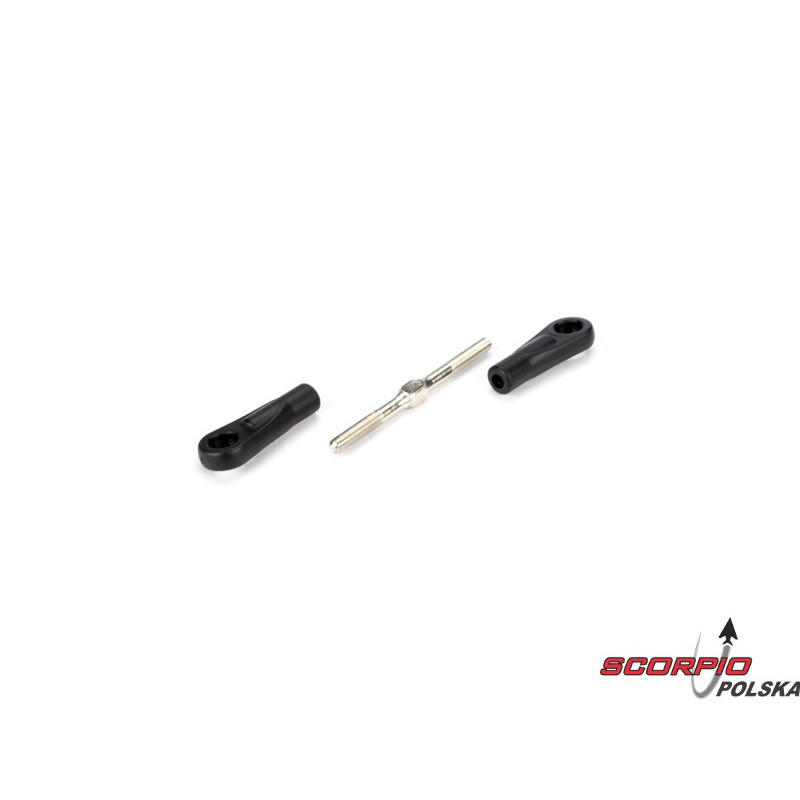 Turnbuckles 3mm x 45mm w/Ends: 8T