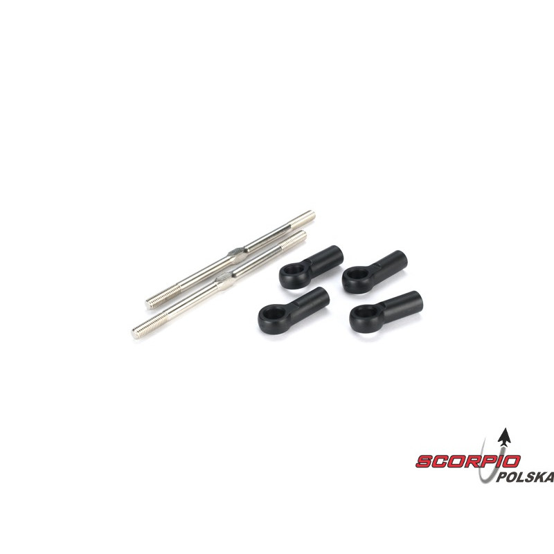 Turnbuckles 5mm X 100mm w/ Ends: 8T