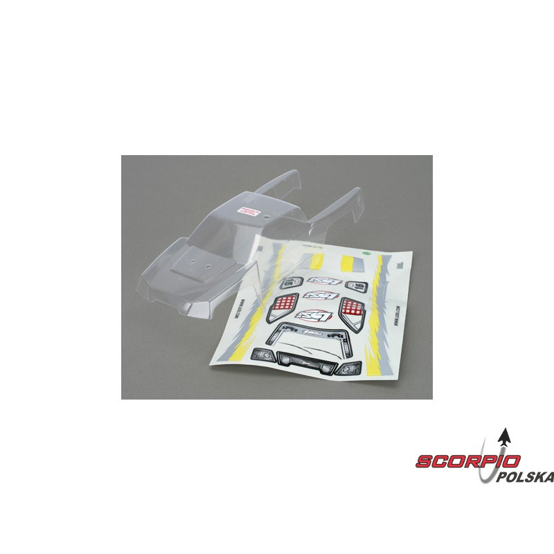 Mini-DT Body. Clear with Sticker Sheet & Masks