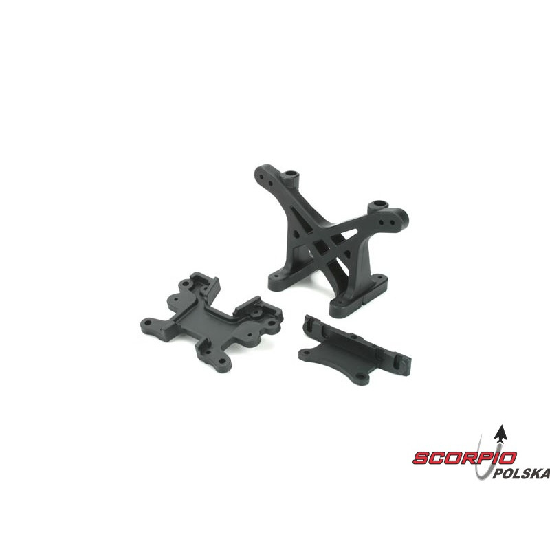Front/Rear Shock Tower w/Pin Mounts: LST. AFT