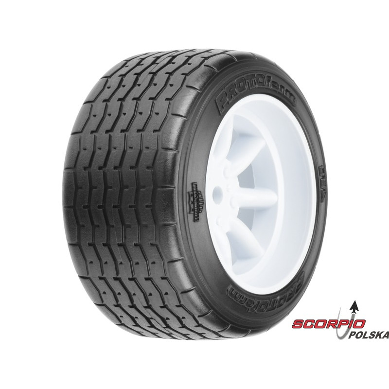 PROTOform koło 1:10, opona VTA, biała felga 31mm (2)