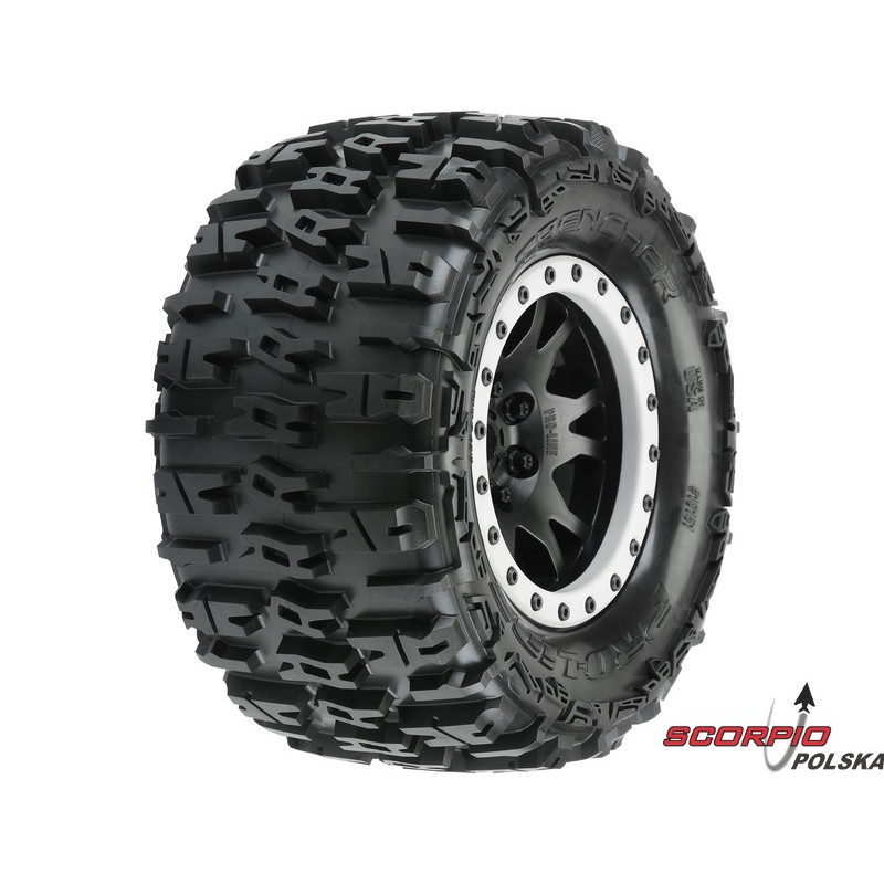 PRO-LINE koło 4.3", opona Trencher Pro-Loc, felga Impulse H24 czarno-szara (2) (X-Maxx)