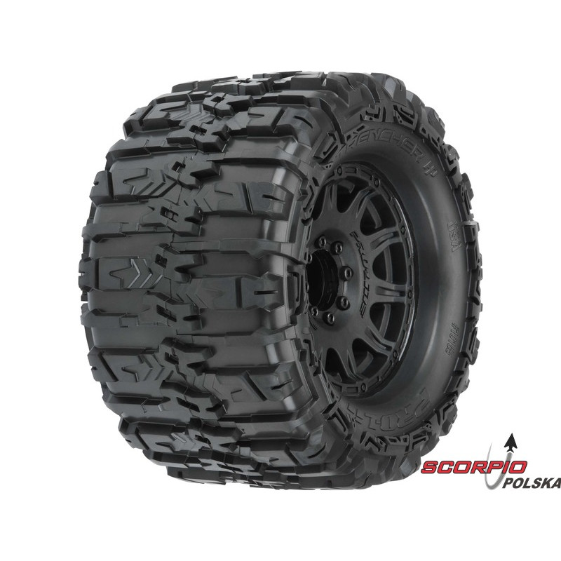 PRO-LINE koło 3.8", opona Trencher HP Belted, felga Raid H17 czarna (2)