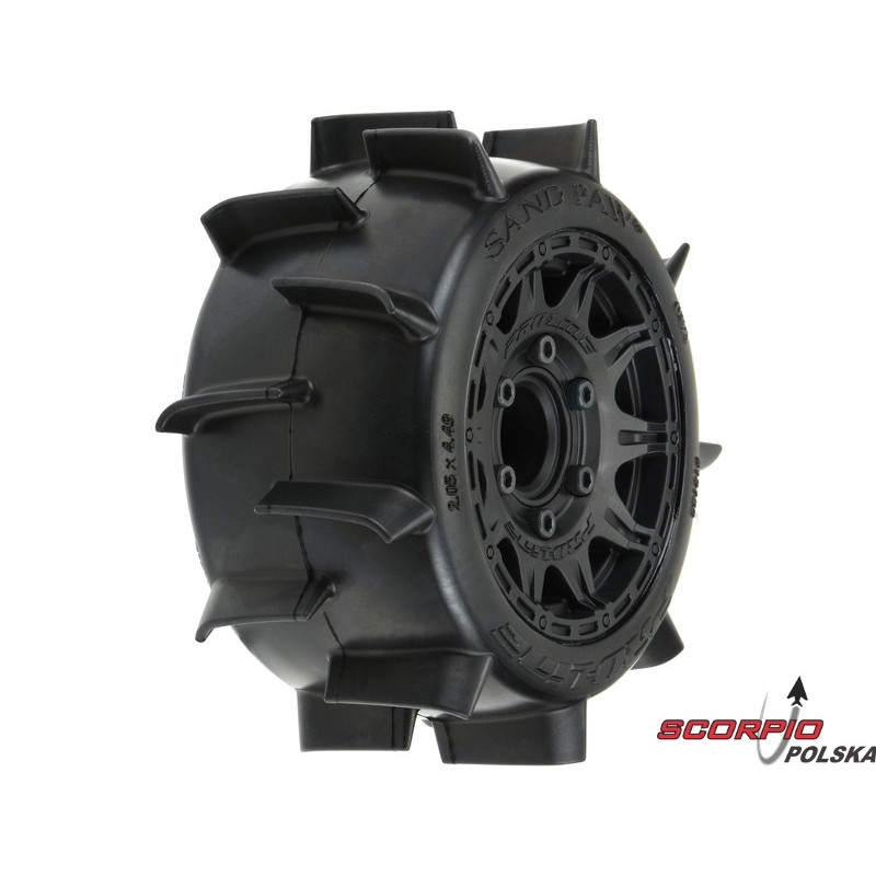 PRO-LINE koło 2.8", opona Sand Paw LP, felga Raid H12 czarna (2)