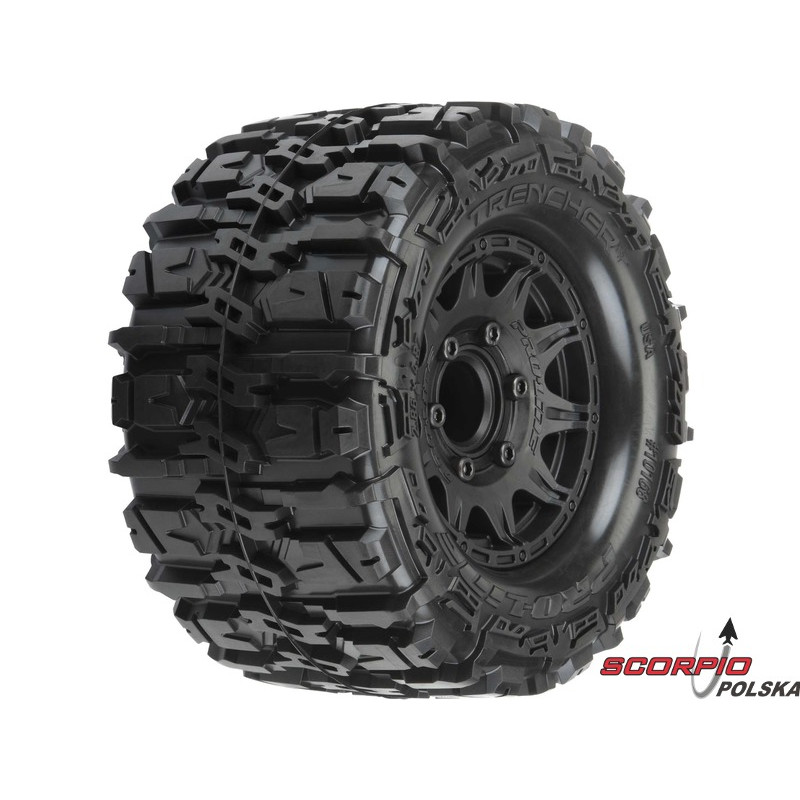 PRO-LINE koło 2.8", opona Trencher HP Belted, felga Raid H12 czarna (2)